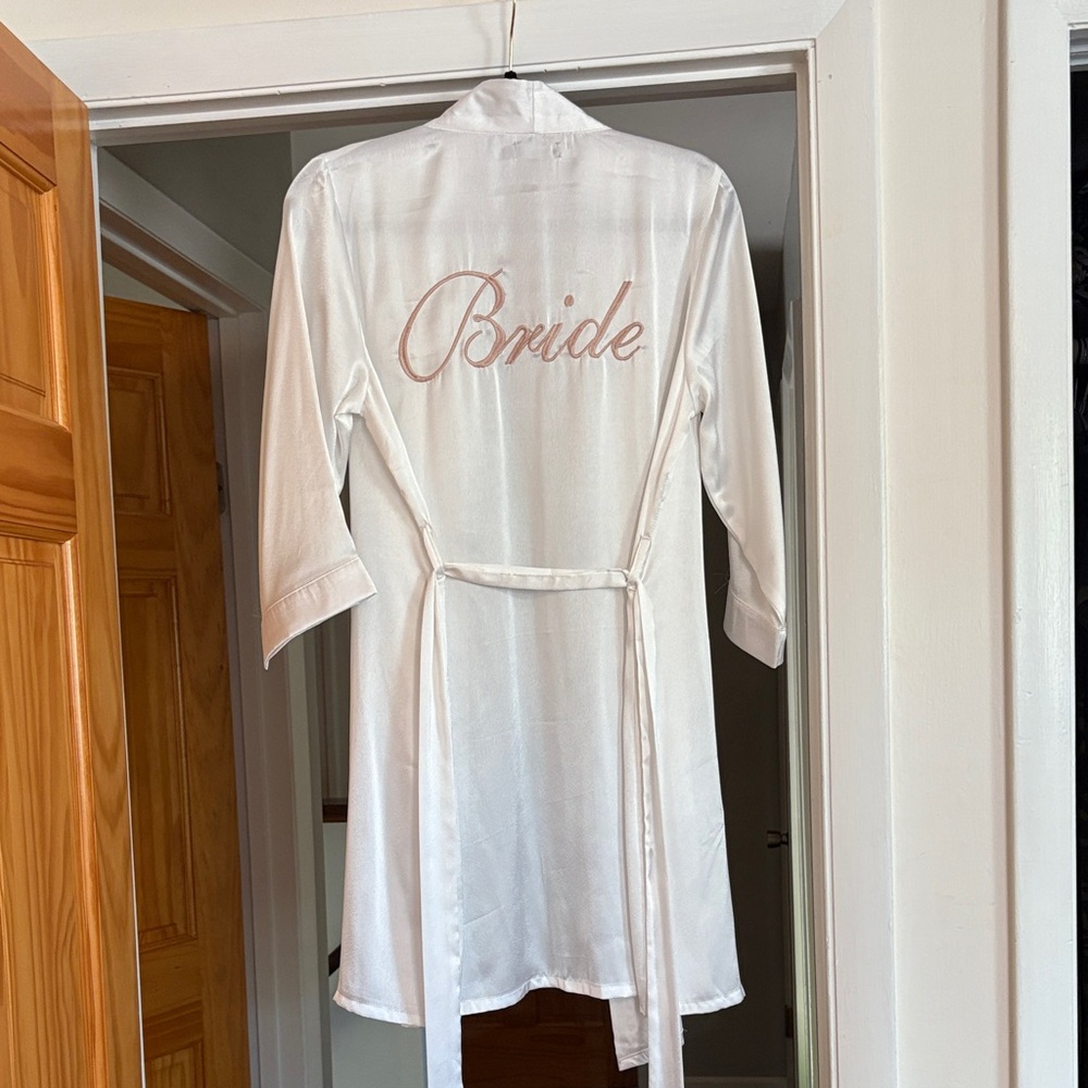 White Satin ‘Bride’ Robe
